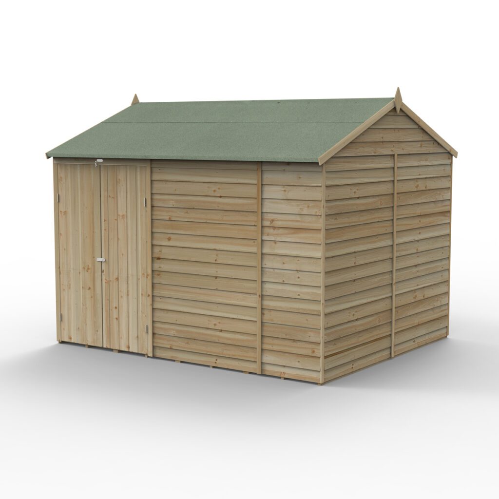 4LIFE Reverse Apex Shed 10×8 – Double Door – No Windows 5013053201022 2